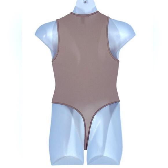 Forever 21 Tan Smooth Thong Bodysuit Size Small – High Neck, Muscle Tank - Picture 7 of 11